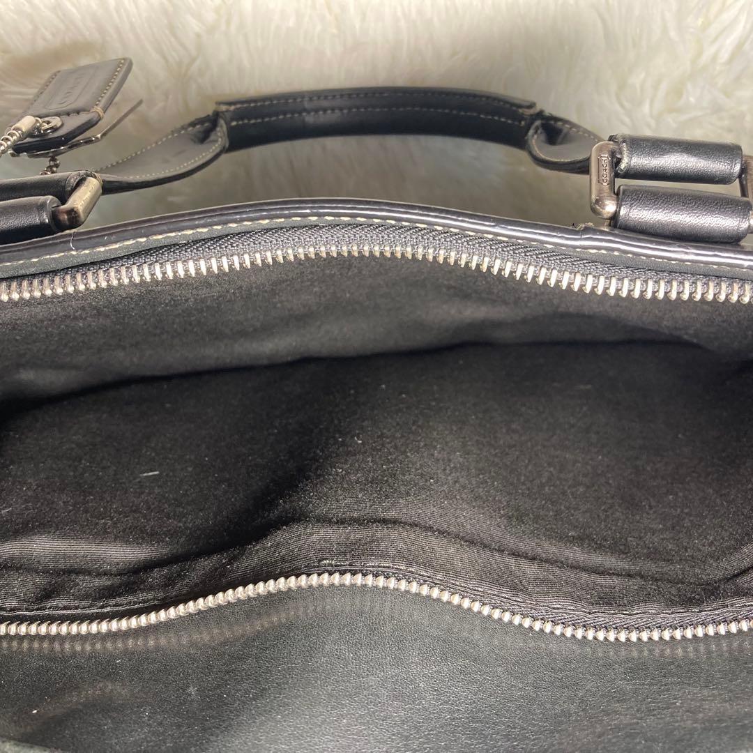 コーチ 2way ブラック レザー ビジネスバッグ 肩掛け斜め掛け F70021