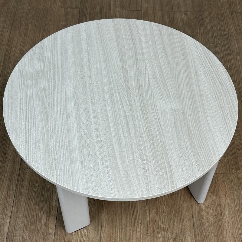 リバーシブル 折れ脚コタツ円形70WH スリムこたつ