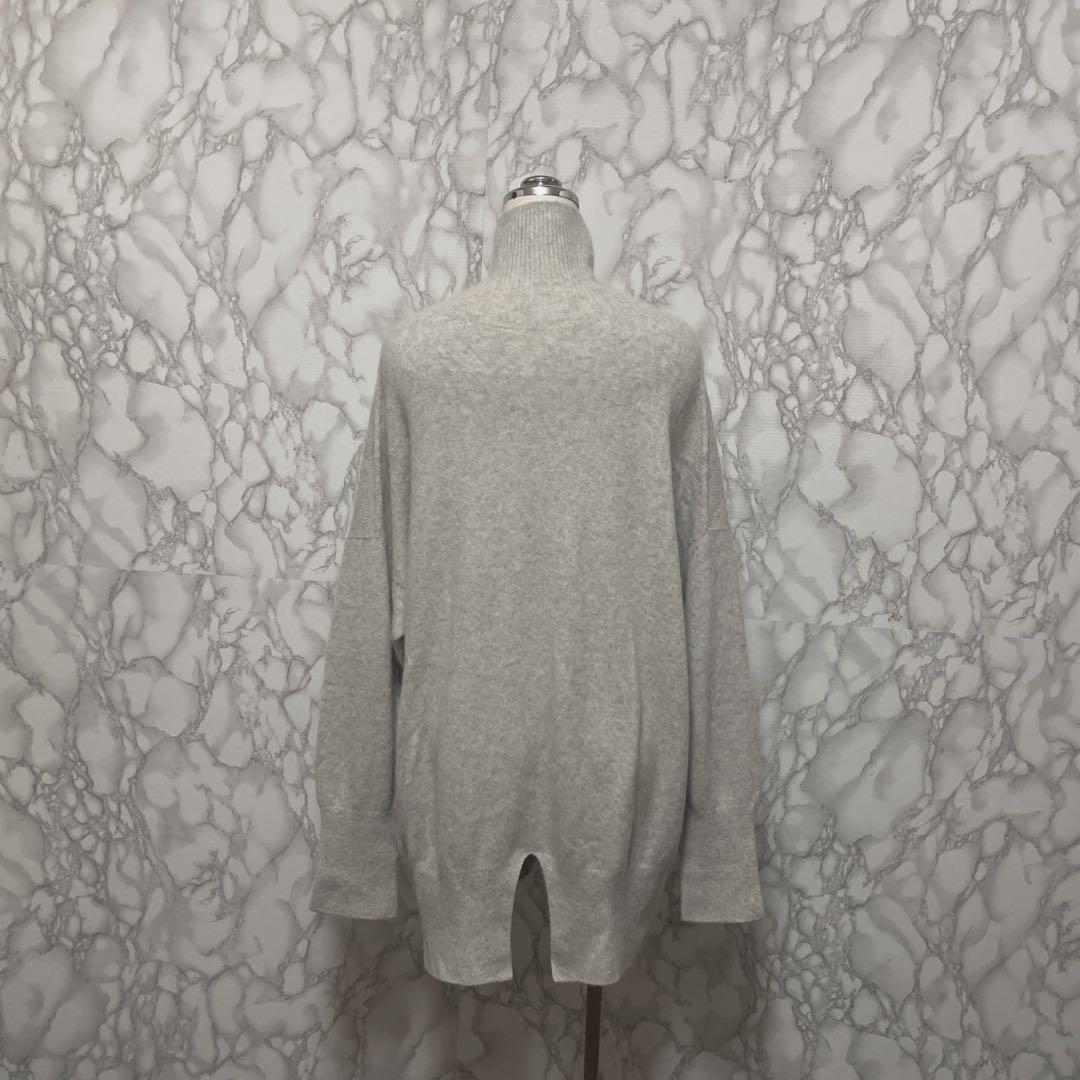 Whim Gazette タートルネックラフライトハイゲージニット　ラクーン混