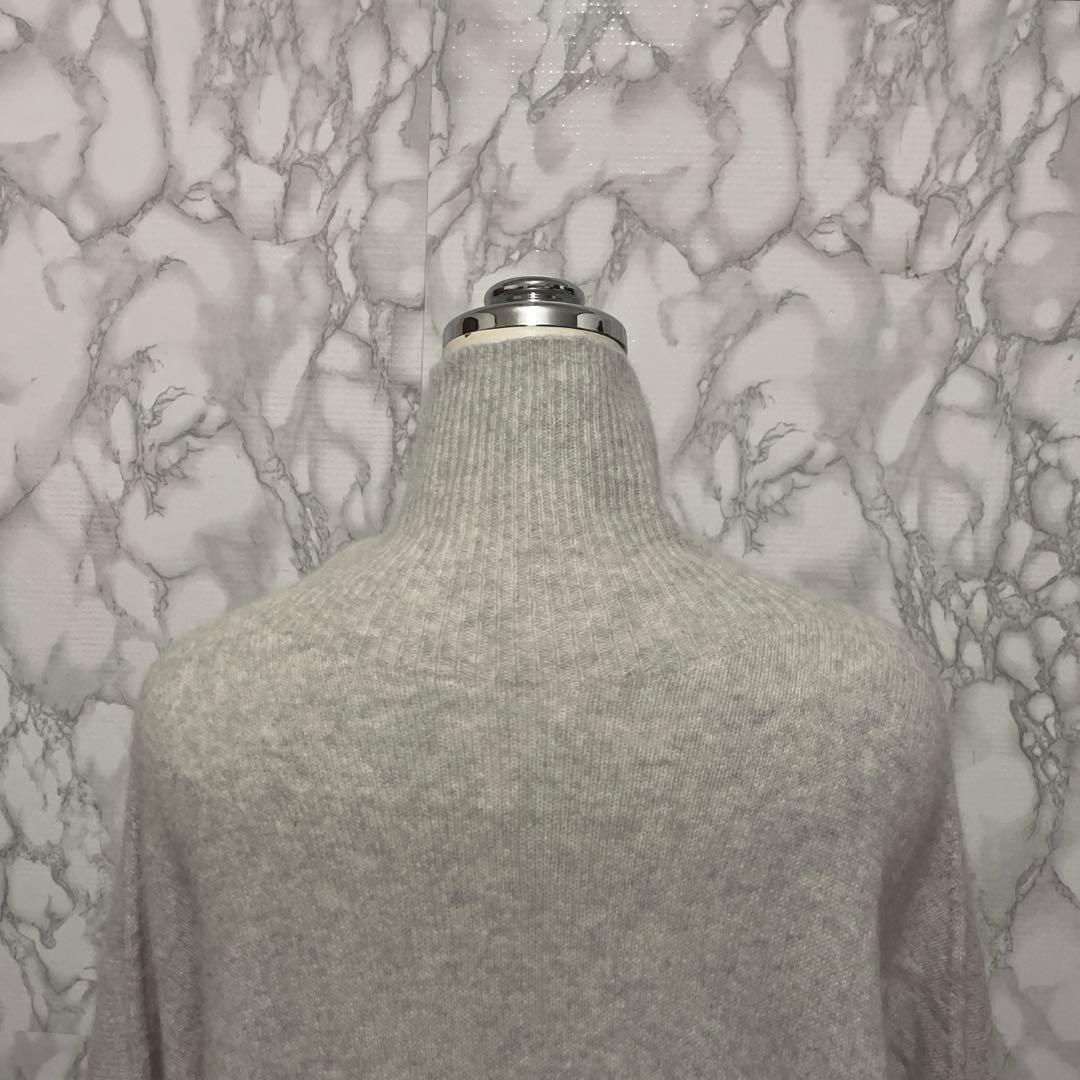 Whim Gazette タートルネックラフライトハイゲージニット　ラクーン混