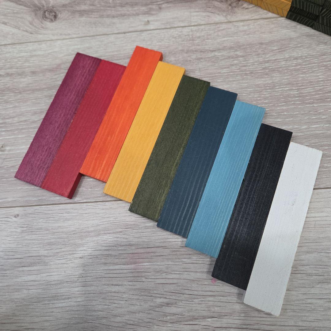 カラーカプラ　カプラ　KAPLA　積み木　120ピース+おまけピース9色