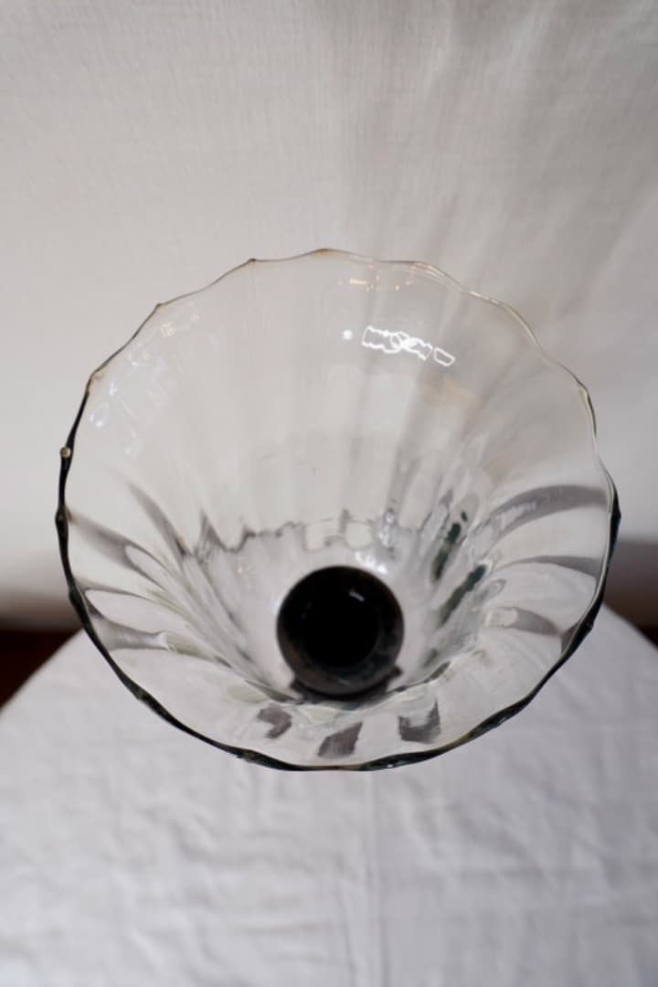 ヴィンテージ キャンドルホルダー ガラス燭台