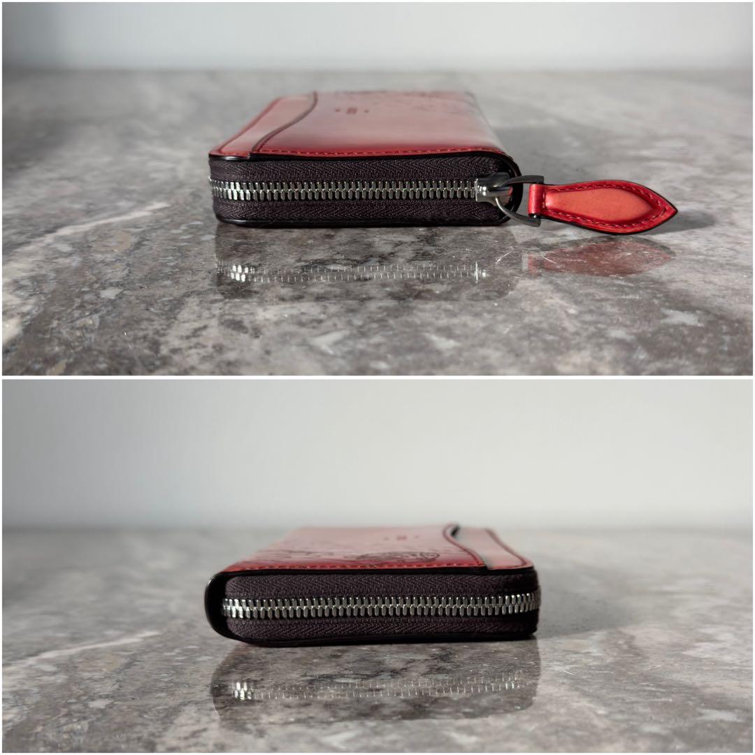 新品 定価22.4万円 ベルルッティ イタウバ スクリットレザー長財布 オレンジ