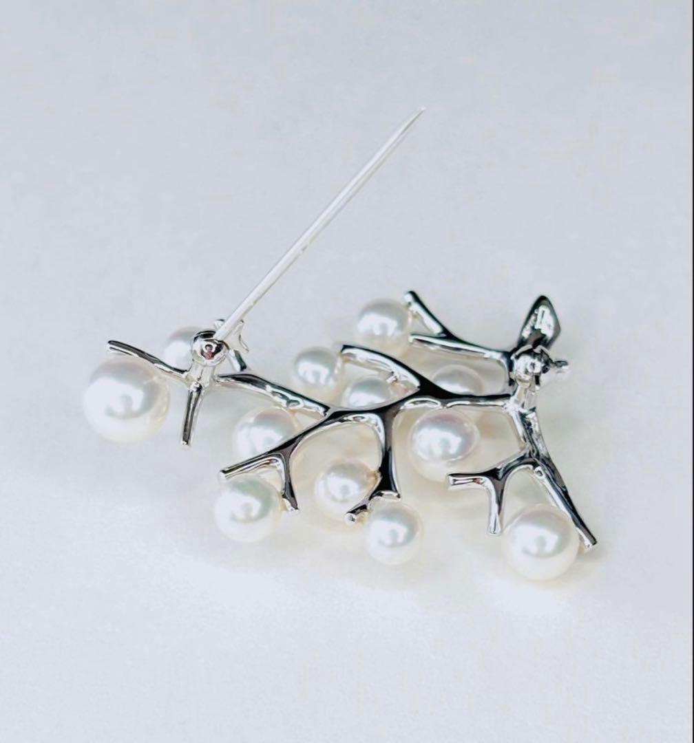 【極美品】 ミキモト 幸福の木 シルバー ラージサイズ ブローチ 箱付き