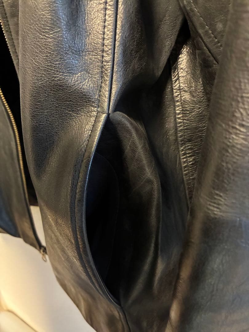 田*中様 OLD GAP レザージャケット スタンドカラー Lサイズ ブラック