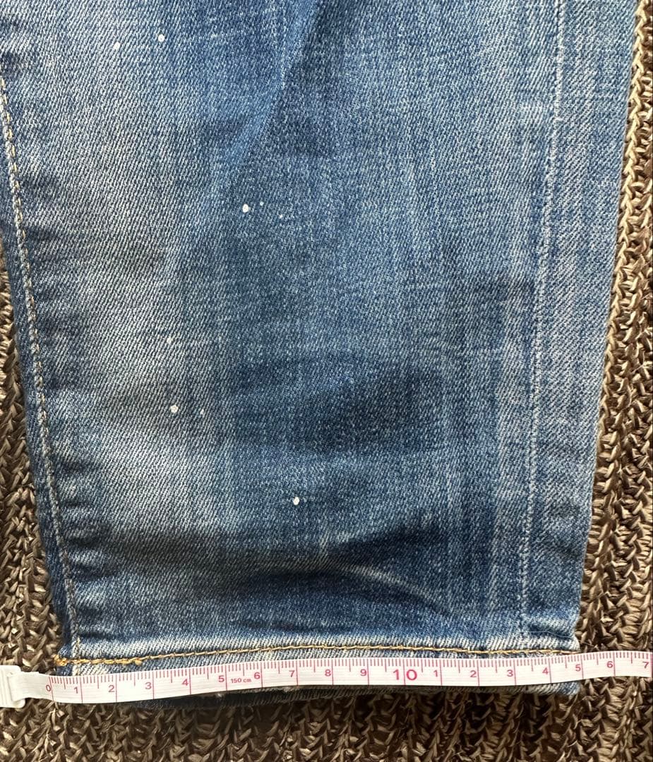DSQUARED2 ダメージ加工 ブルーデニム スリムフィット　48