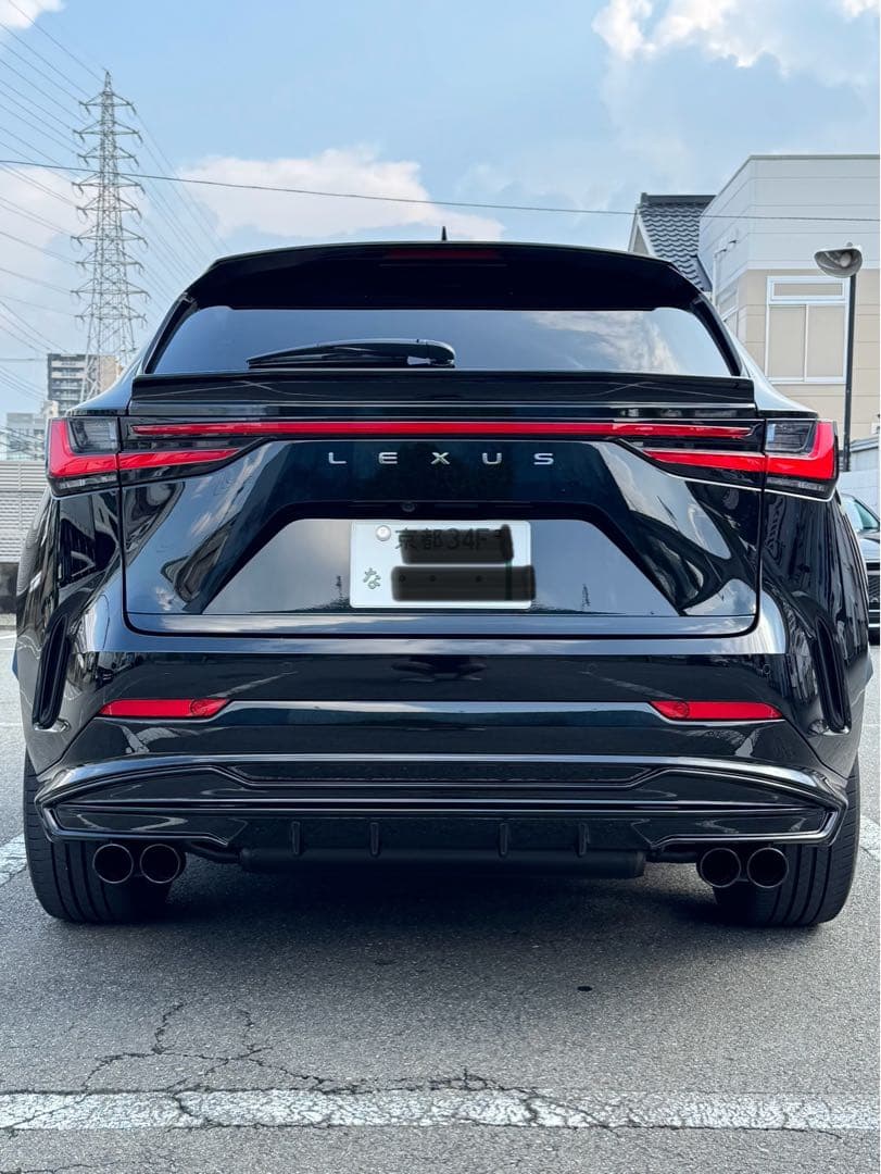 NX350h 20系オリジナルマフラーカッターブラック焼き付け塗装左右セット