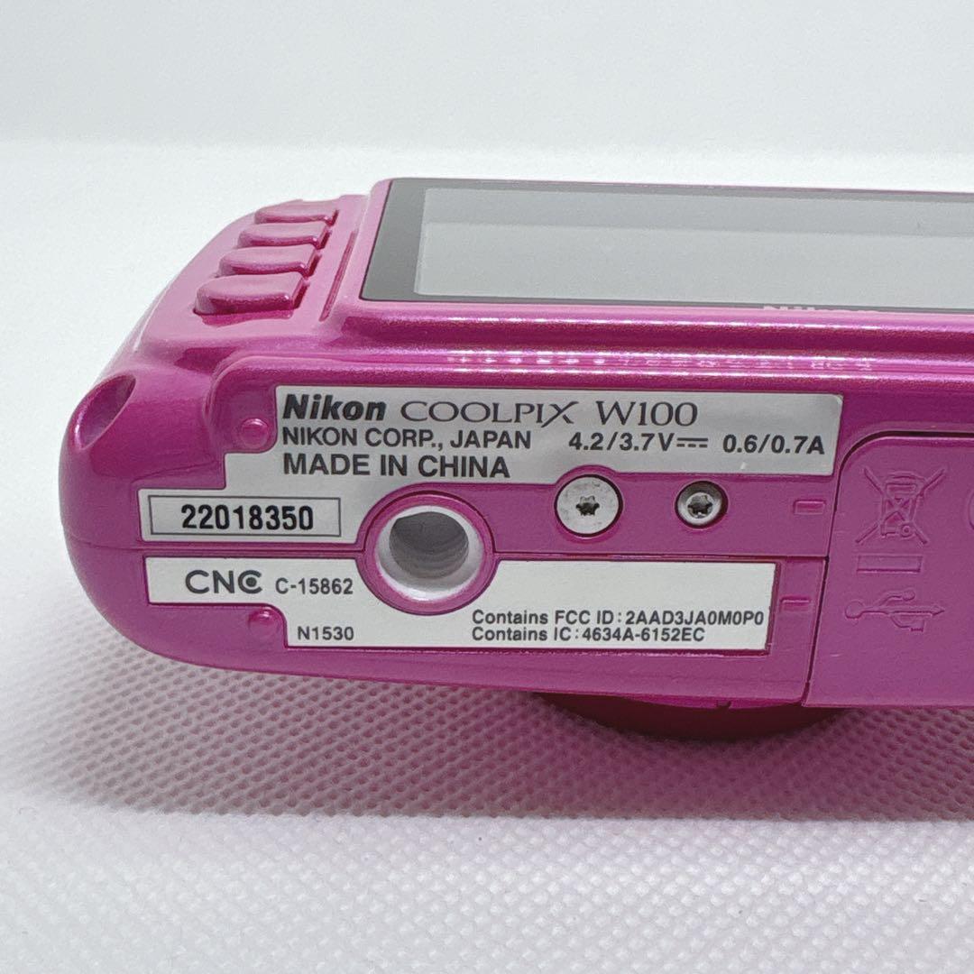 【極美品】 完品 Nikon COOLPIX W100 デジカメ ピンク