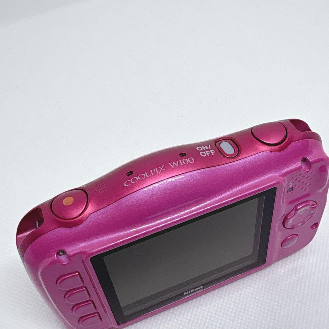 【極美品】 完品 Nikon COOLPIX W100 デジカメ ピンク