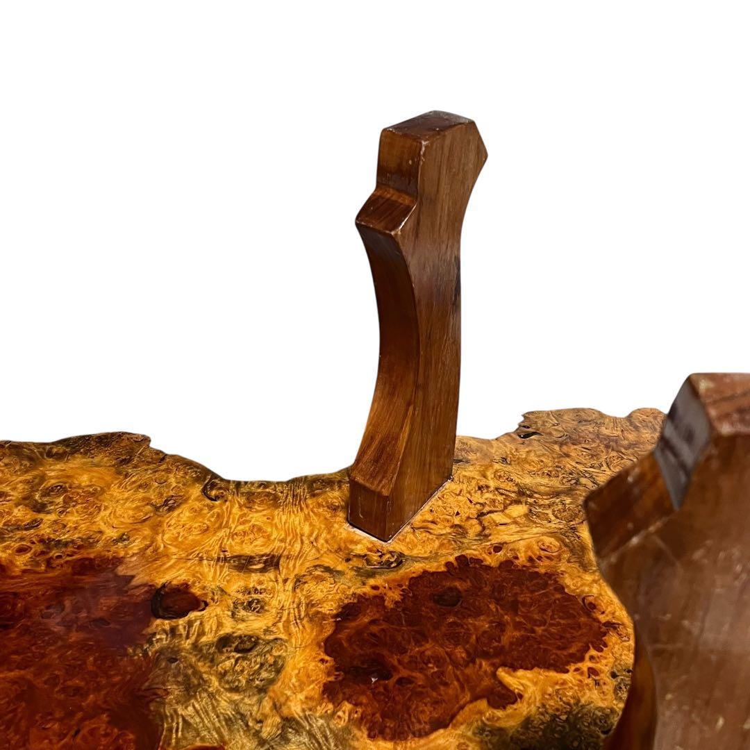 天然木　花梨　一枚板　輪切　瘤　瘤杢　玉杢 総無垢　花台　座卓　ローテーブル