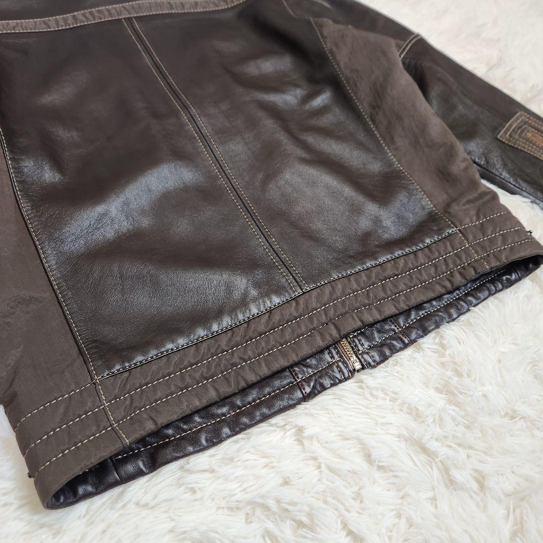 【本革】g-stage 羊革 レザー シングル ライダースジャケット