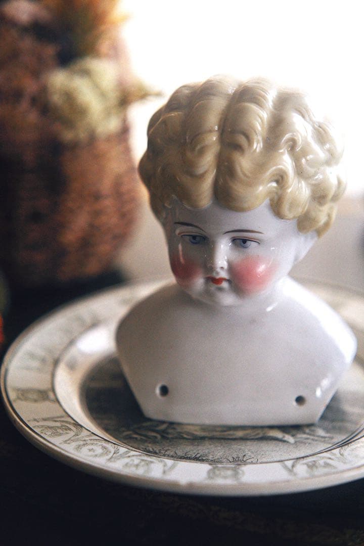 アンティーク チャイナヘッドドール ブロンド ビスクドール ブライス 蚤の市