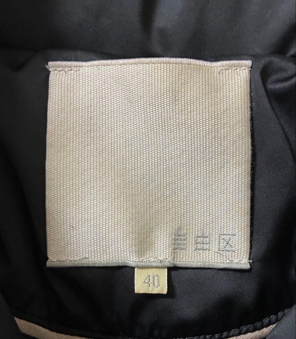 【自由区】ロングダウンコート　ショールカラー　黒　　女優襟　軽量　洗える　40