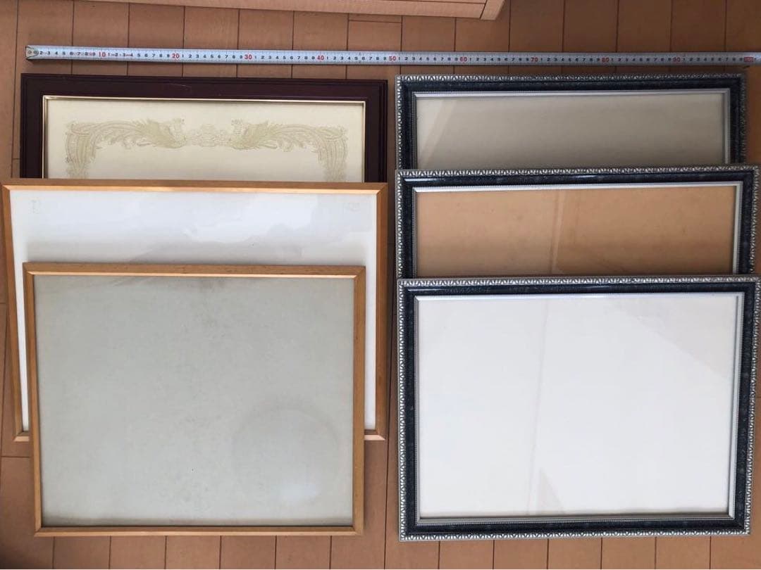大型　額縁　6つ　フレームデッサン　ポスター　ガラス　世界堂