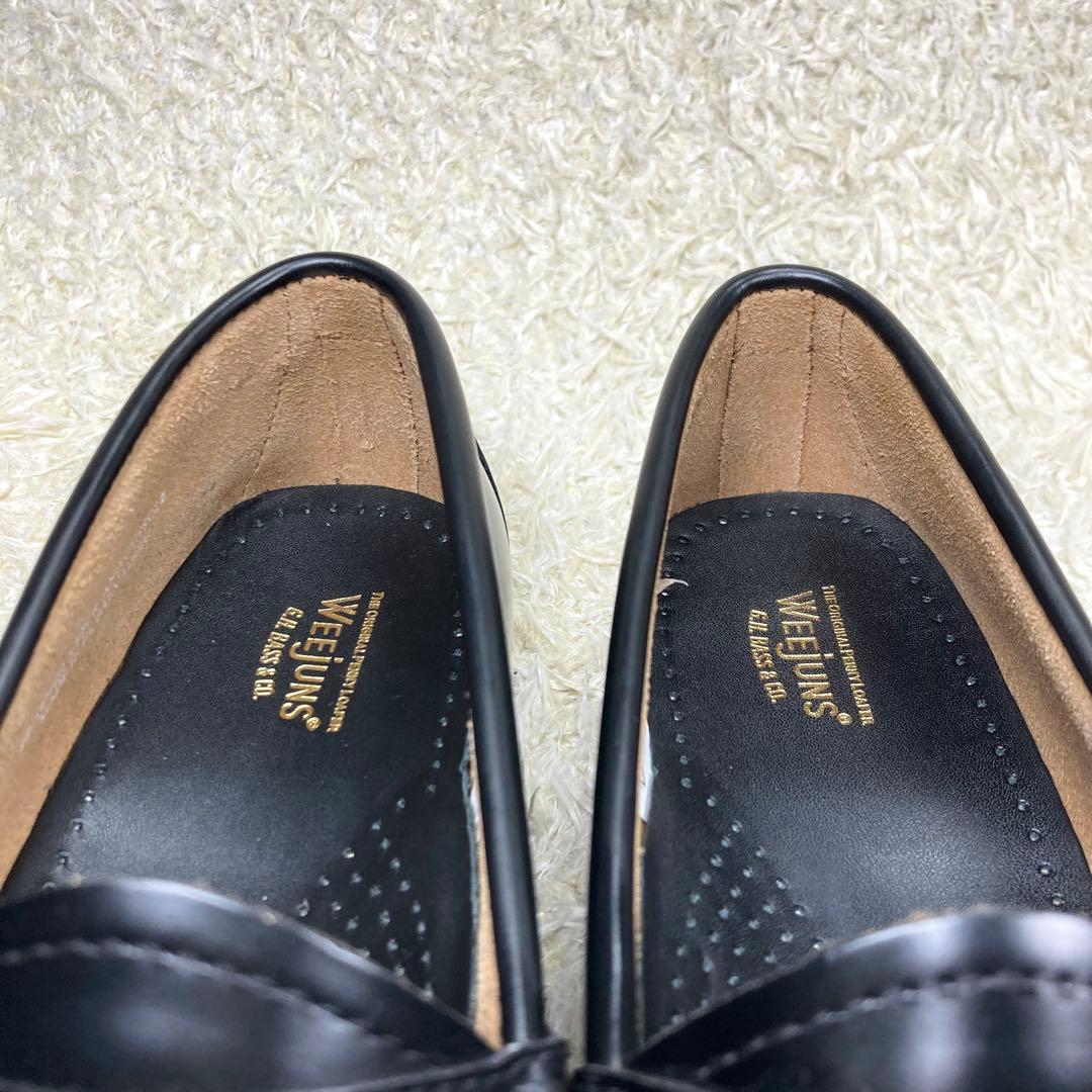 『未使用級』G.H.BASS ローファー 革靴 ブラック レザー 24.5