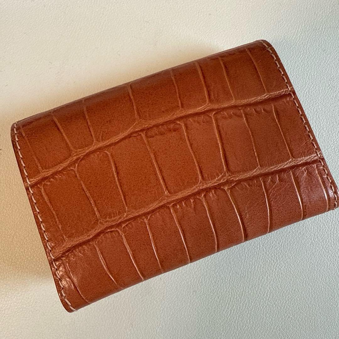 未使用✨Felisi フェリージ レザー名刺入れ クロコダイル型押し 型番909