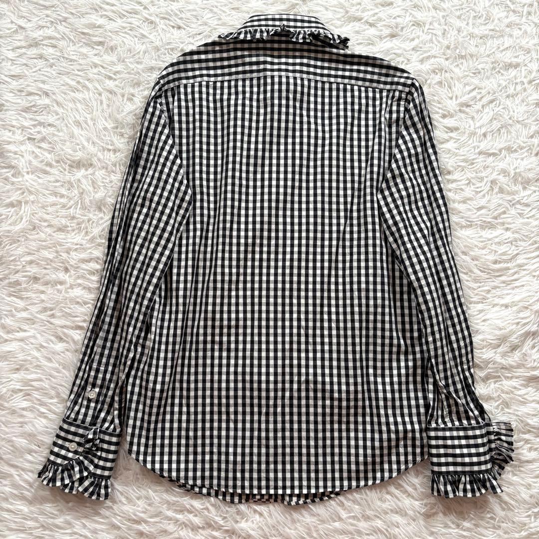 極美品✨マディソンブルー 　ラウンド カラー フリル ブラウス　シャツ