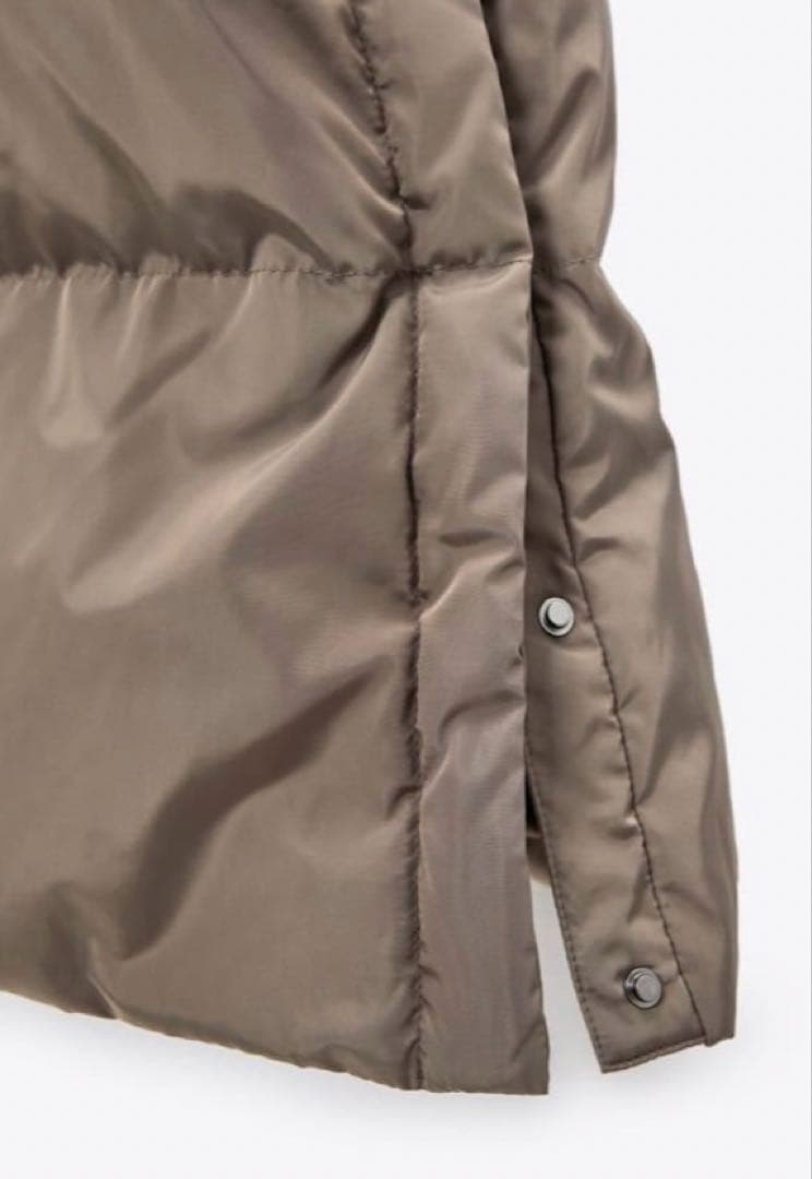 【極美品】ZARA ウォーター＆ウィンドプロテクションフード ロングダウンコート