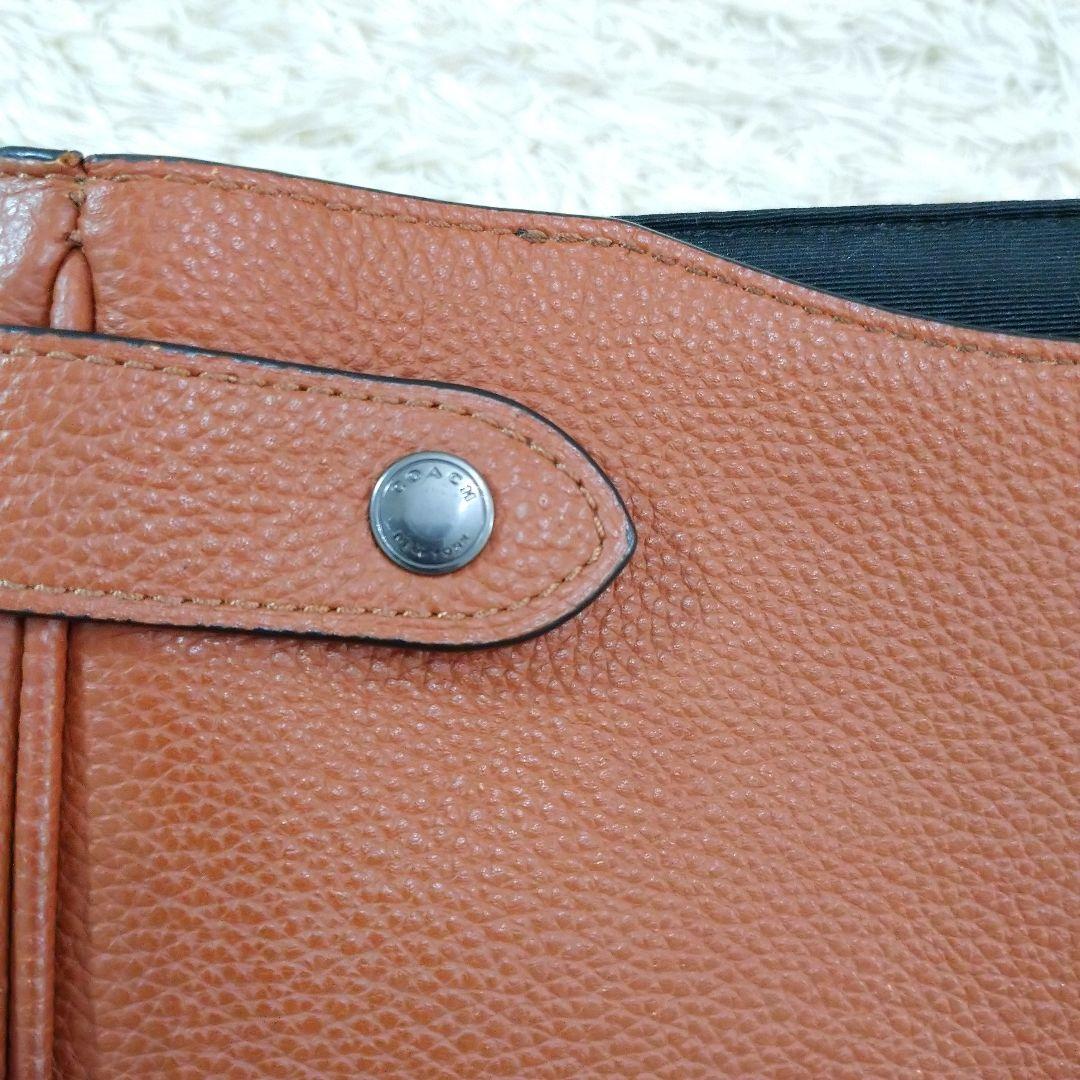 COACH コーチ ハドソン メッセンジャーバッグ レザー ブラウン