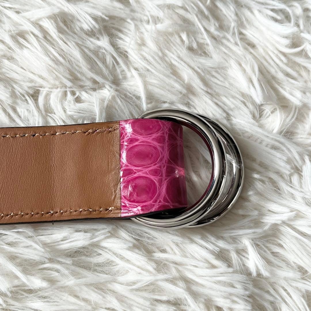 HERMES エルメス　ロマンス　スカーフベルト　クロコダイル　ポロサス