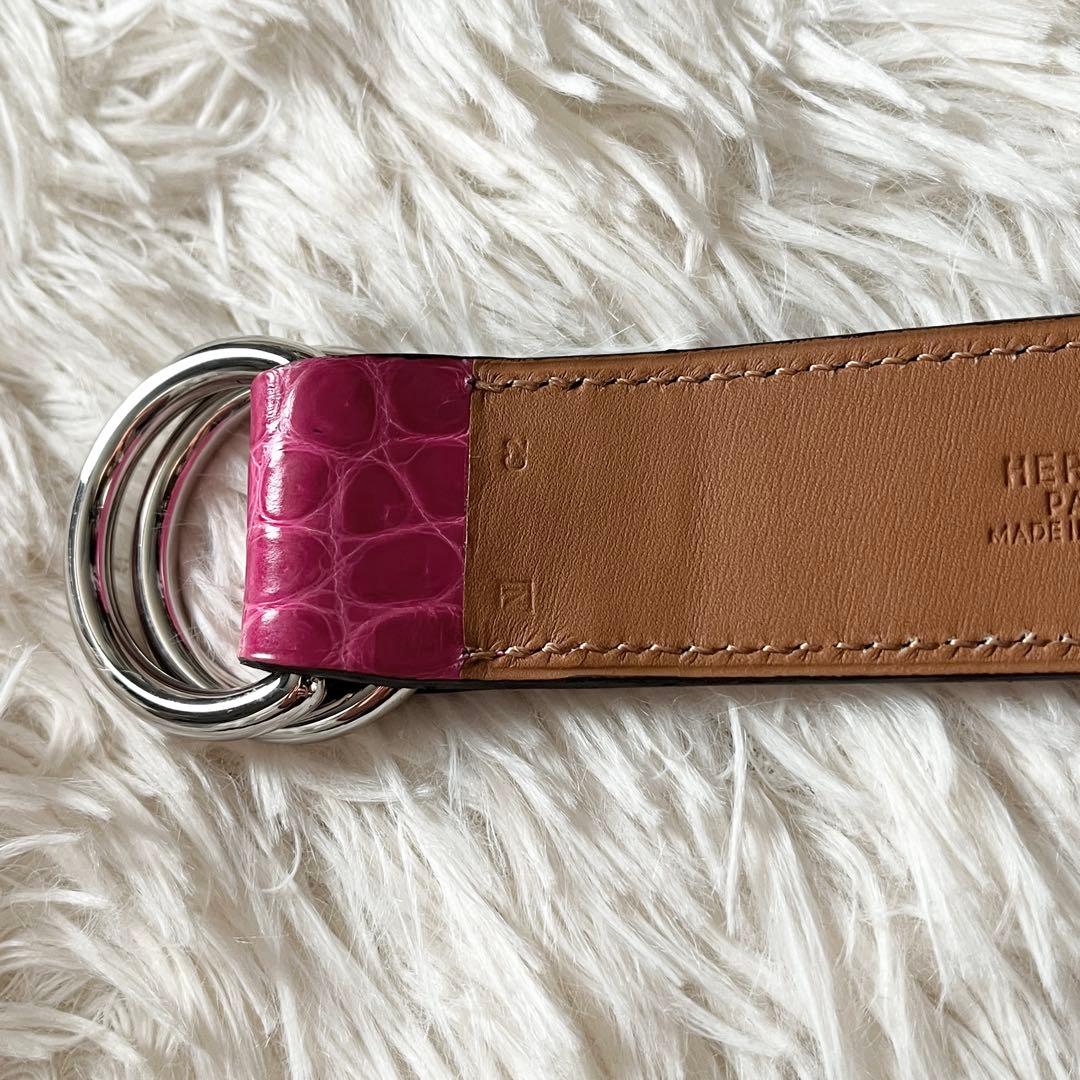 HERMES エルメス　ロマンス　スカーフベルト　クロコダイル　ポロサス