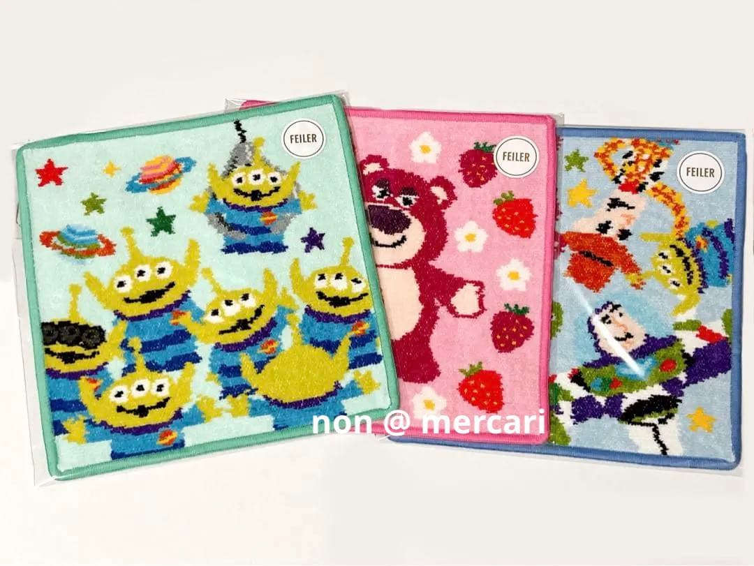 【新品・未開封】フェイラー トイストーリーコラボ　ハンカチ 全種類 3枚セット