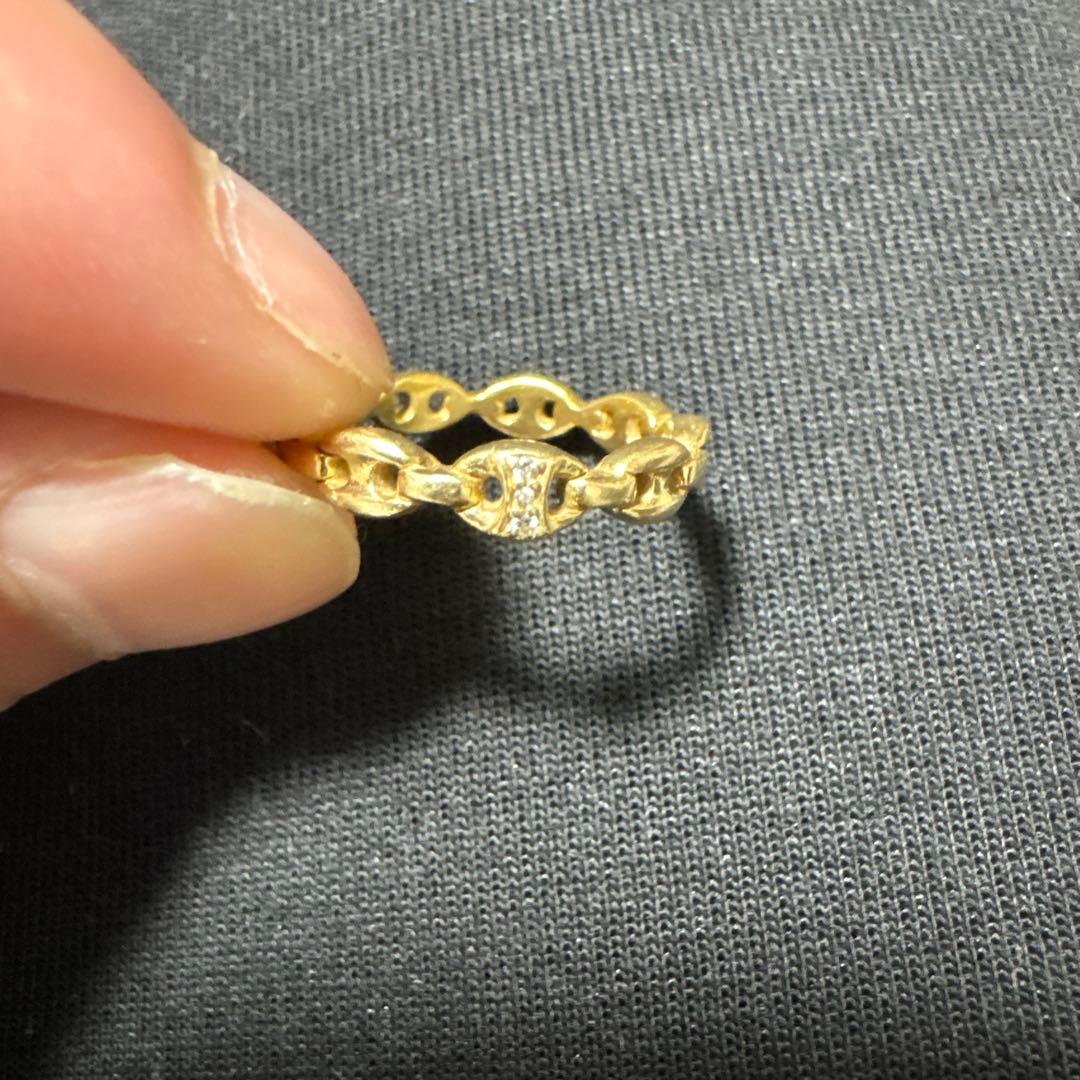 AVALANCHE ゴールド チェーンリンク リング　10号