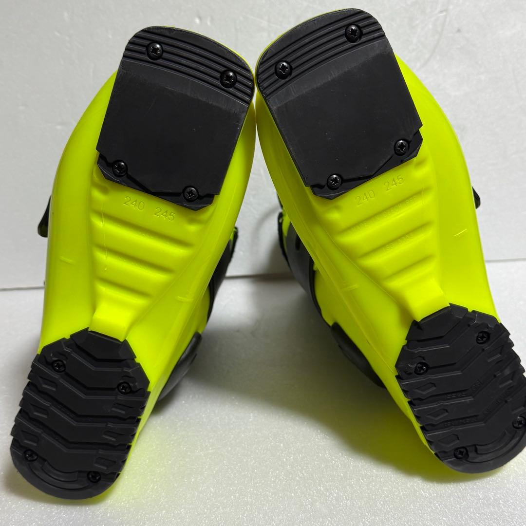 美品24-24.5cm スキーブーツイエロージュニアキッズ子供初心者285mm