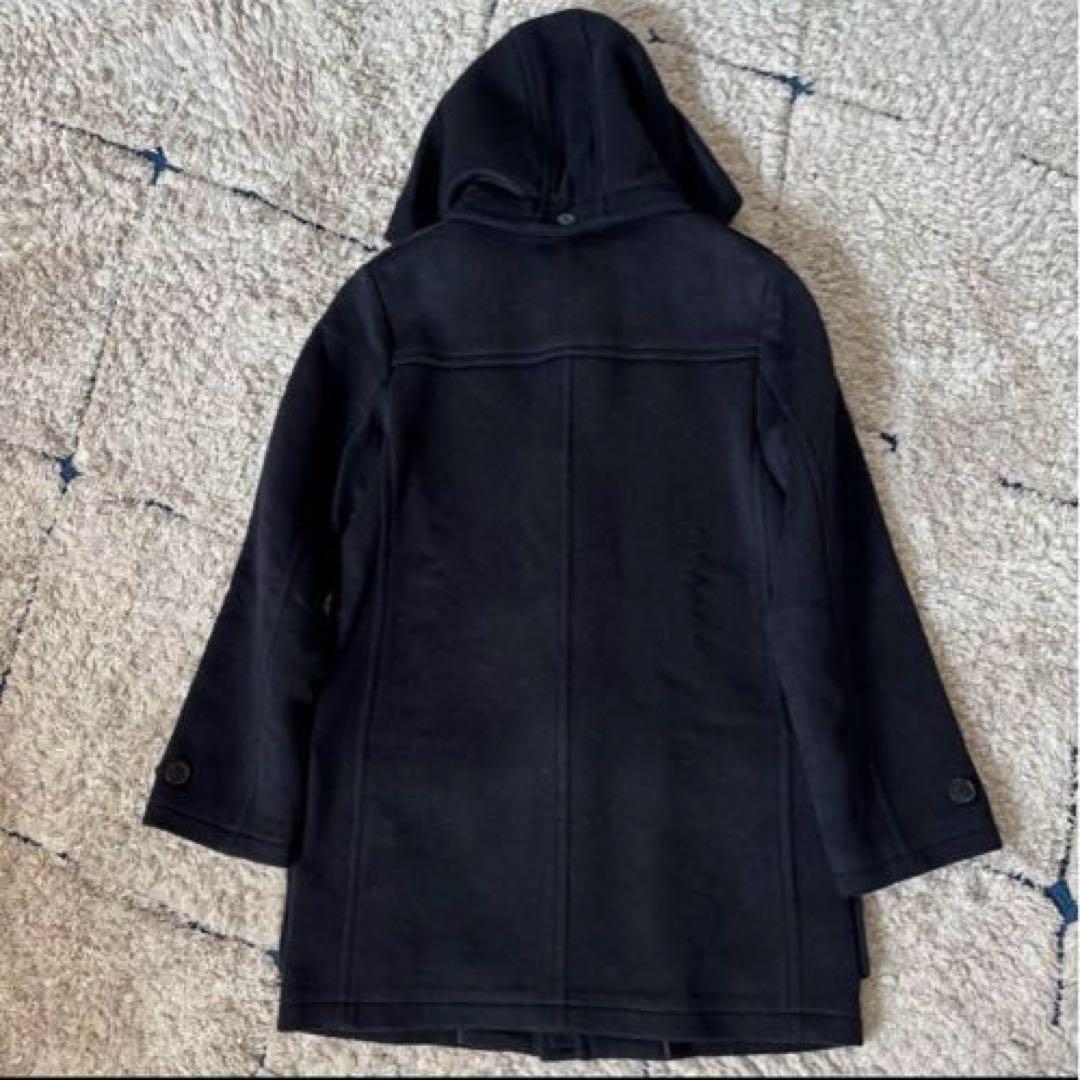 【2way✨】バーバリー　ダッフルコート　メガチェック　トグル　レザー　ネイビー