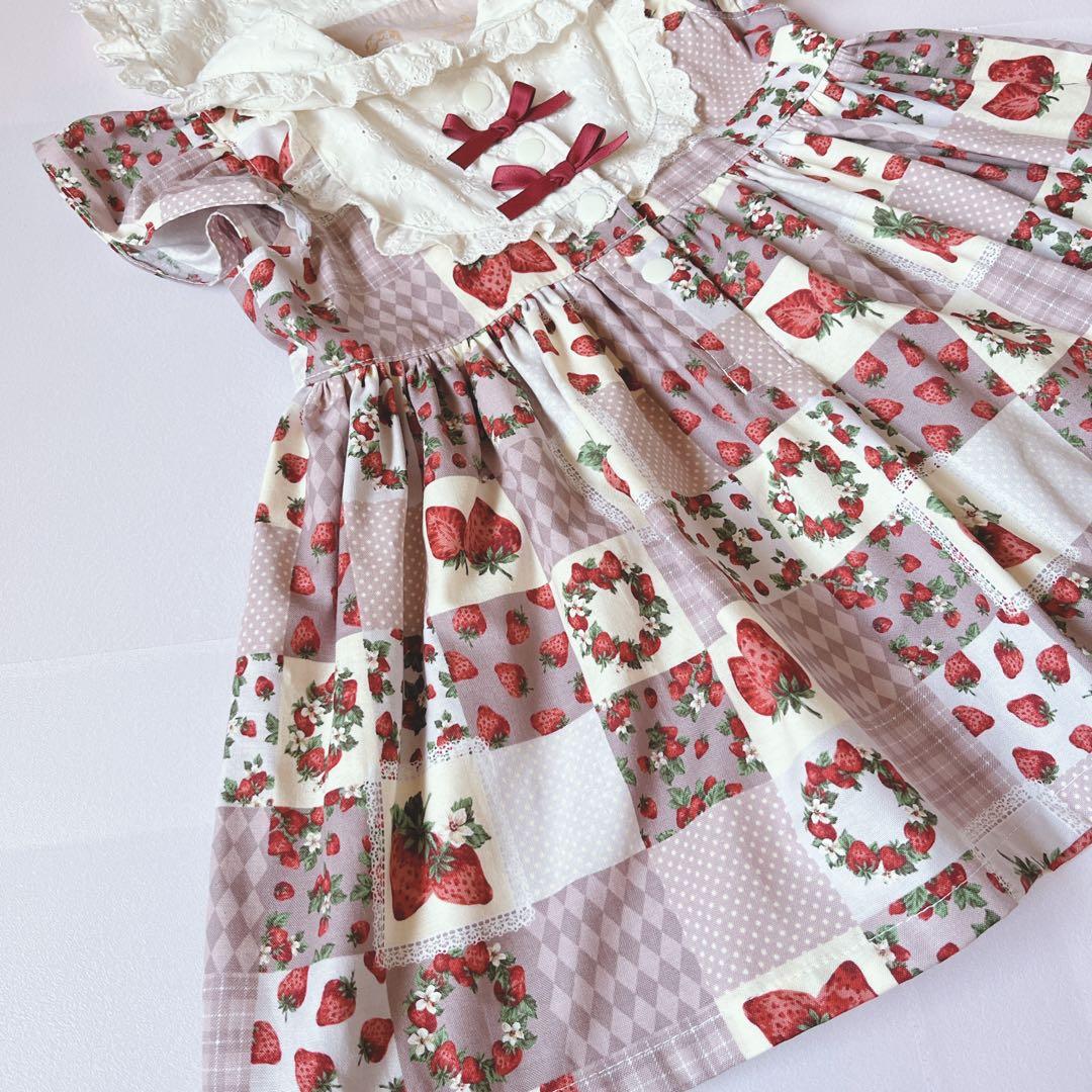 ちゃんまい♡90cmリバティ✖️無地セーラーワンピース