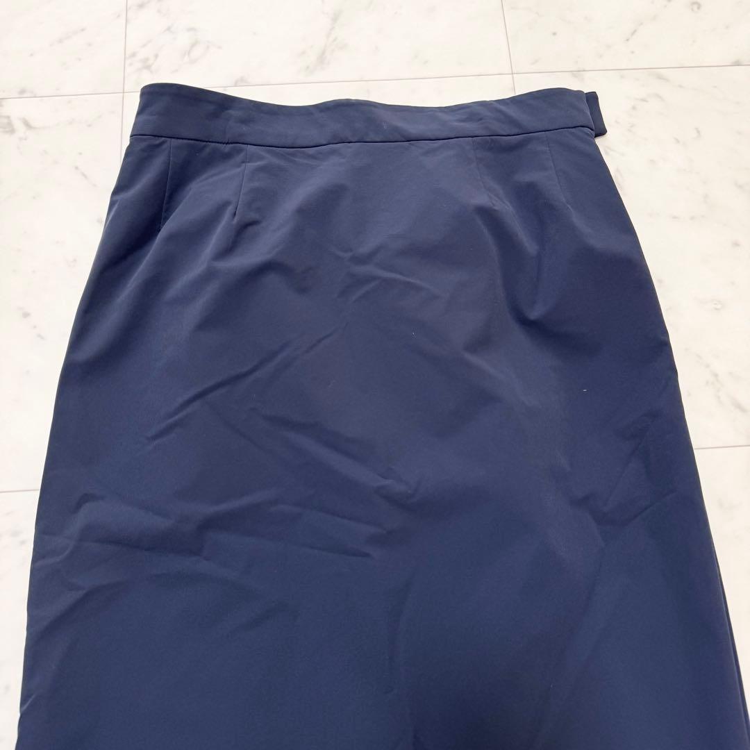 【美品】JENNE ジェンヌ バックトレーンスカート ロングスカート ネイビー