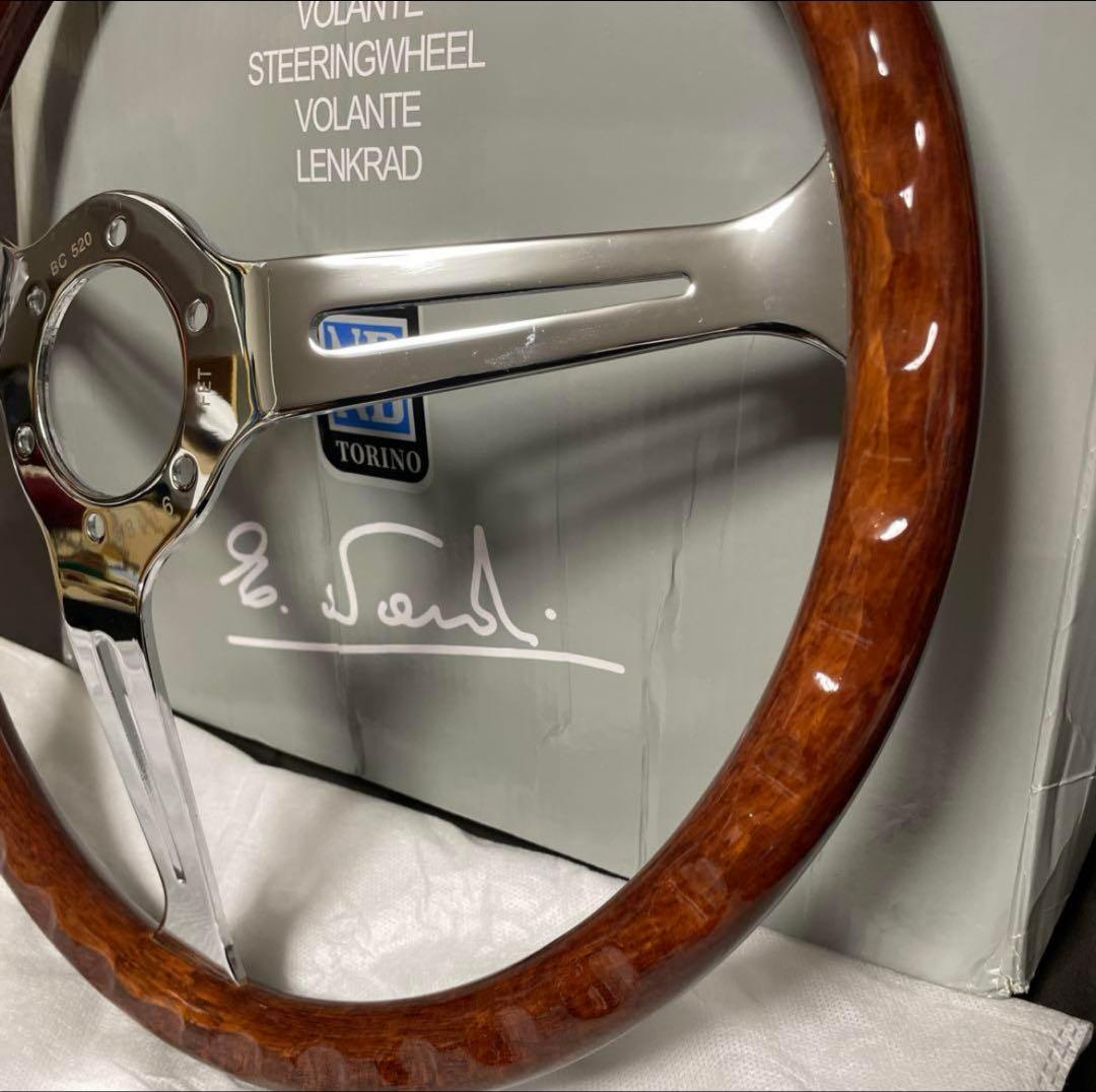 28★NARDI ウッドステアリング　15インチ　380mm シルバースポーク