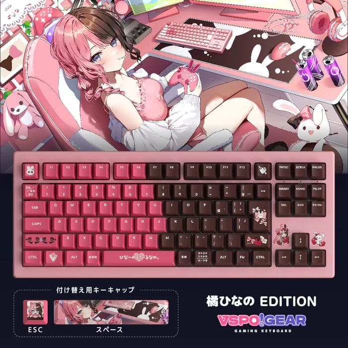 VSPO! GEAR ゲーミングキーボード橘ひなのEDITION 新品未開封
