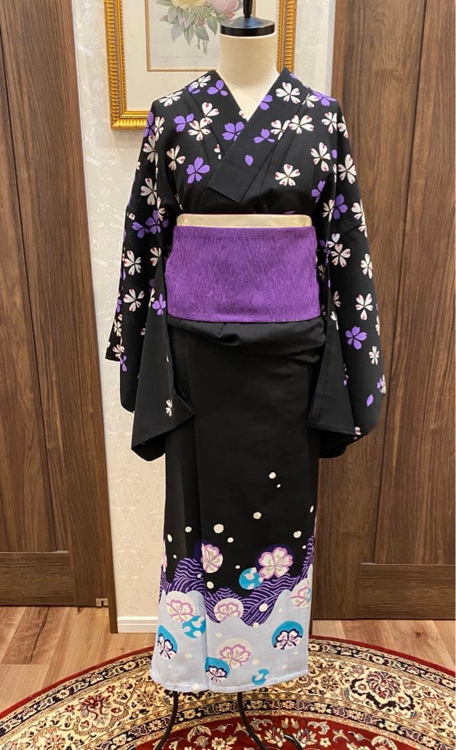 アナスイ浴衣　さんび　帯は組曲