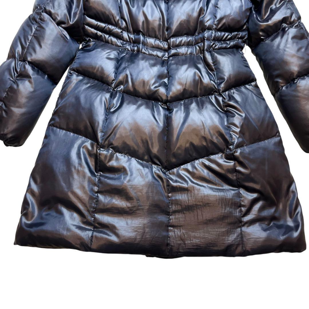 40 ブルーフォックス ファー ダウンコート Aライン フレア インディヴィ 紺