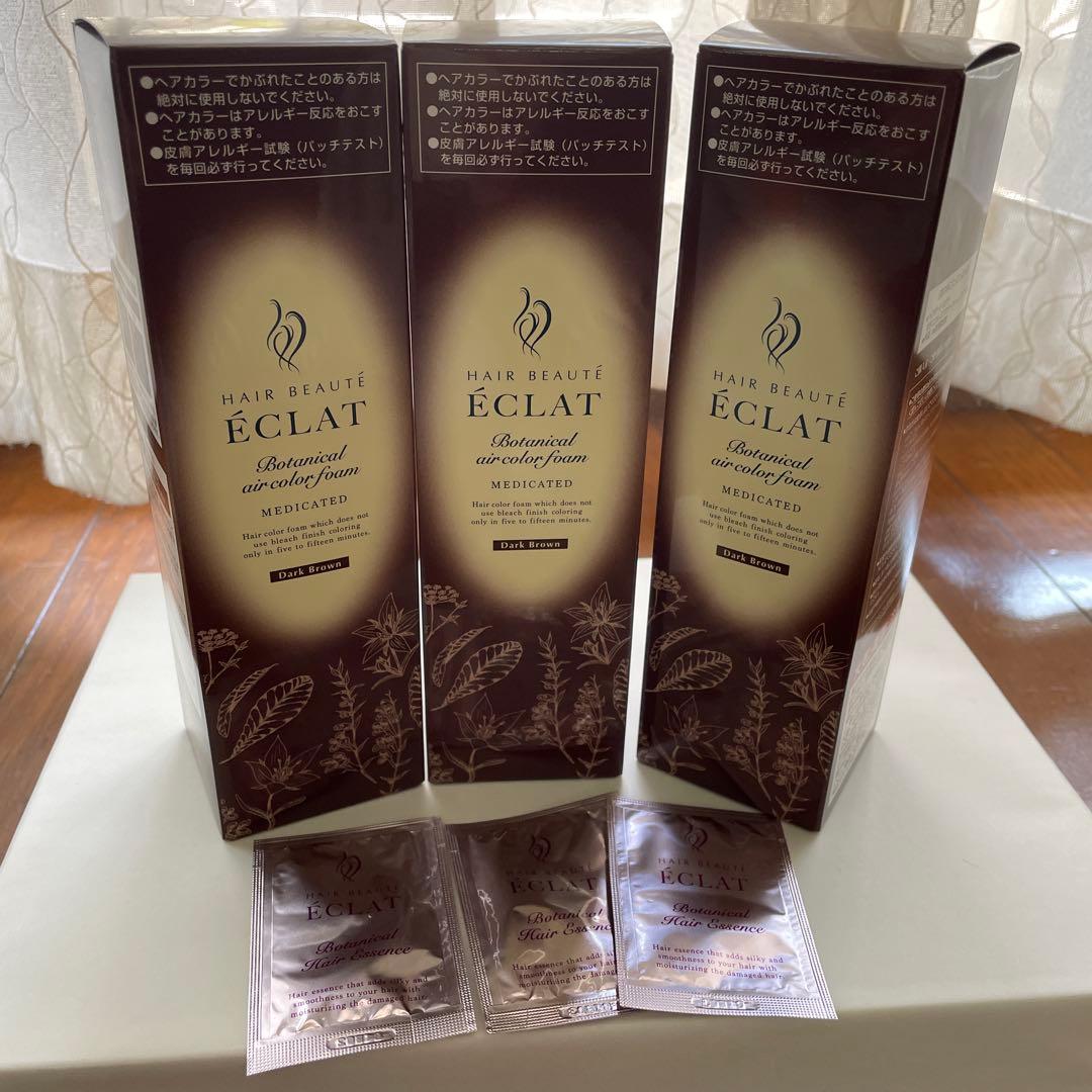 ヘアボーテ エクラ ボタニカル エアカラーフォーム EX ダークブラウン 3本