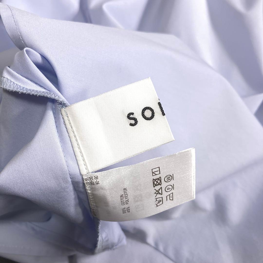 美品 ソージュ コクーンシャツ ブルー 長袖 Mサイズ