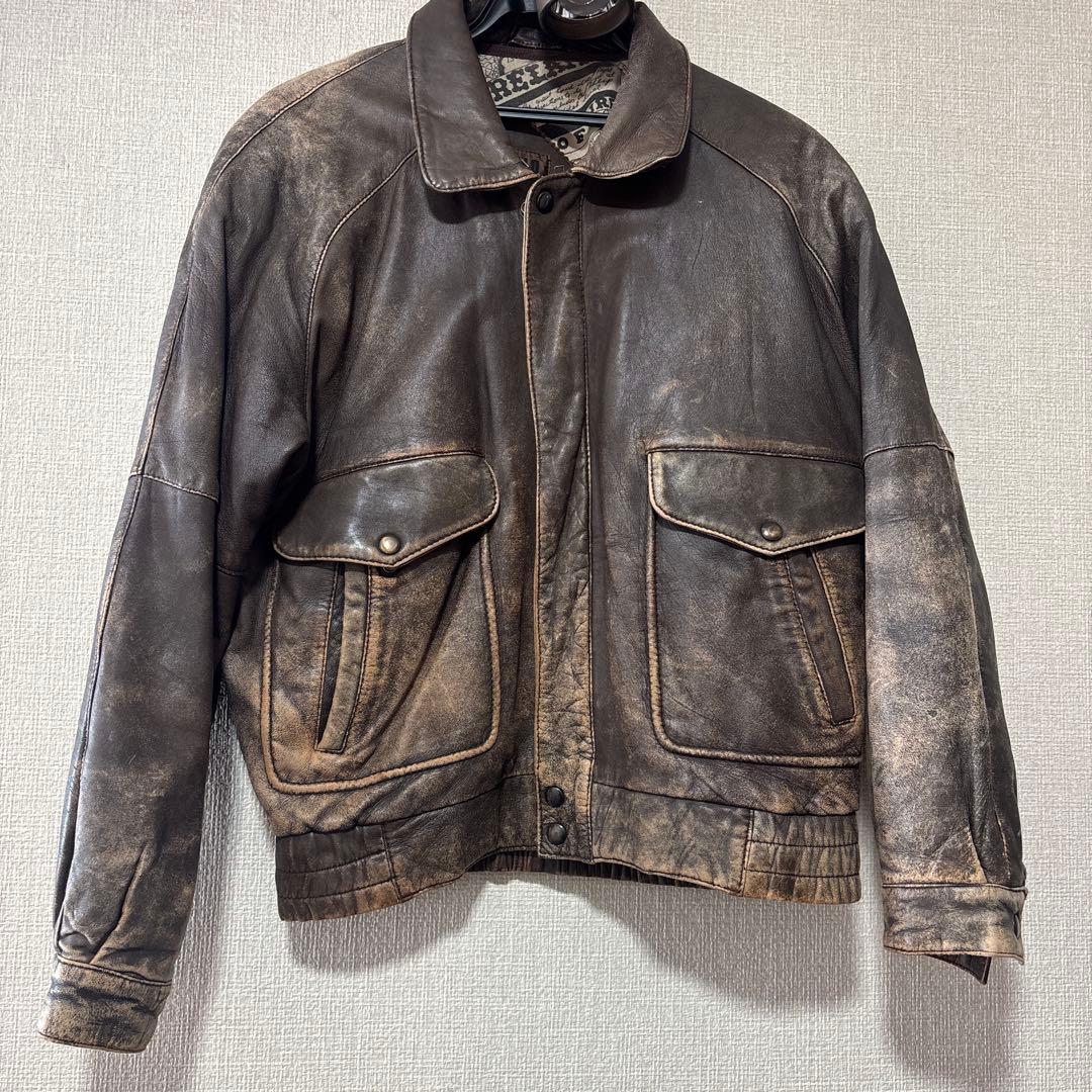 ダークブラウン レザージャケット　ZUFOLO