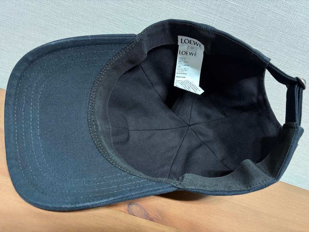 美品⭕️ロエベ　LOEWE パッチキャップ　ブラック　59