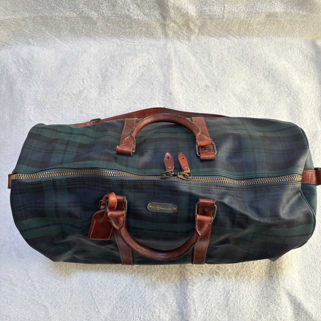 ✨️美品 ポロラルフローレン ボストンバッグ 2WAY PVCレザー グリーン