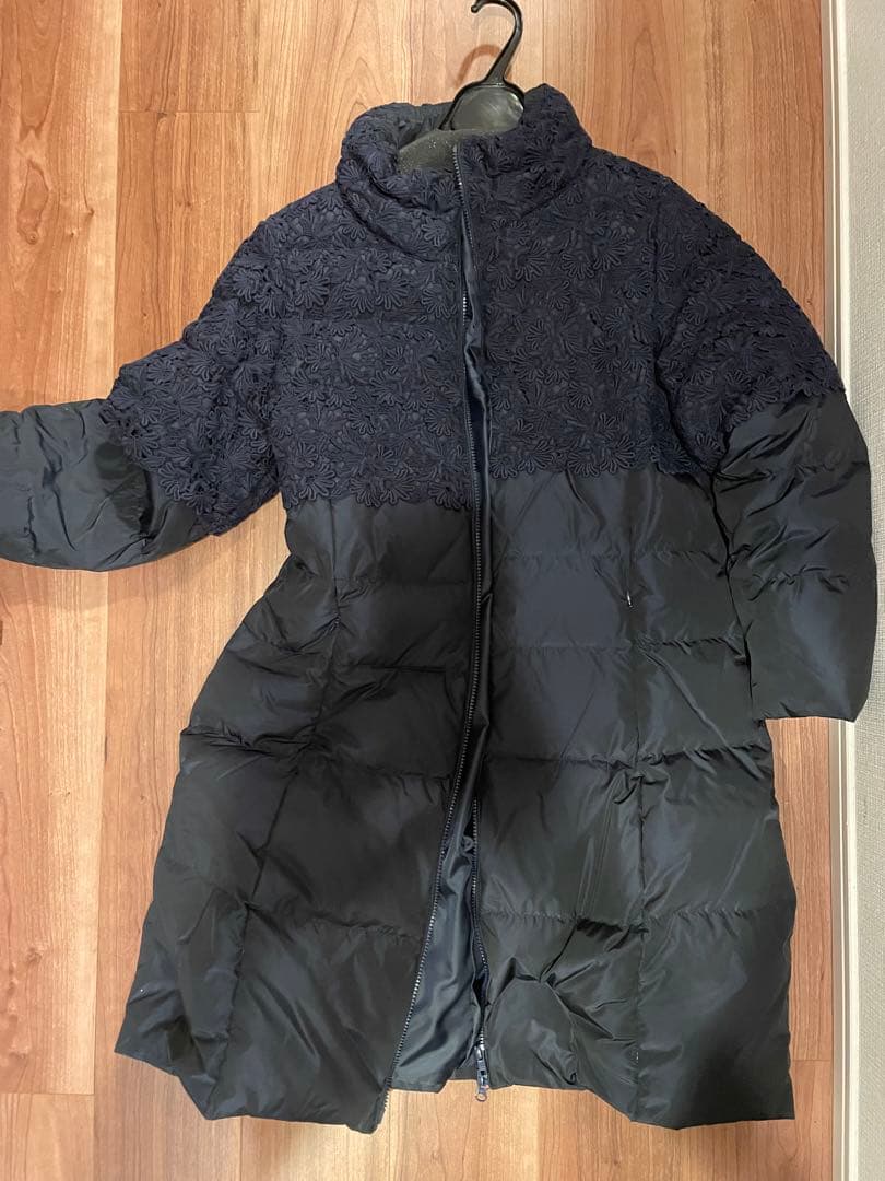 【新品未使用】dinos DUMA ネイビー ロングダウンジャケット