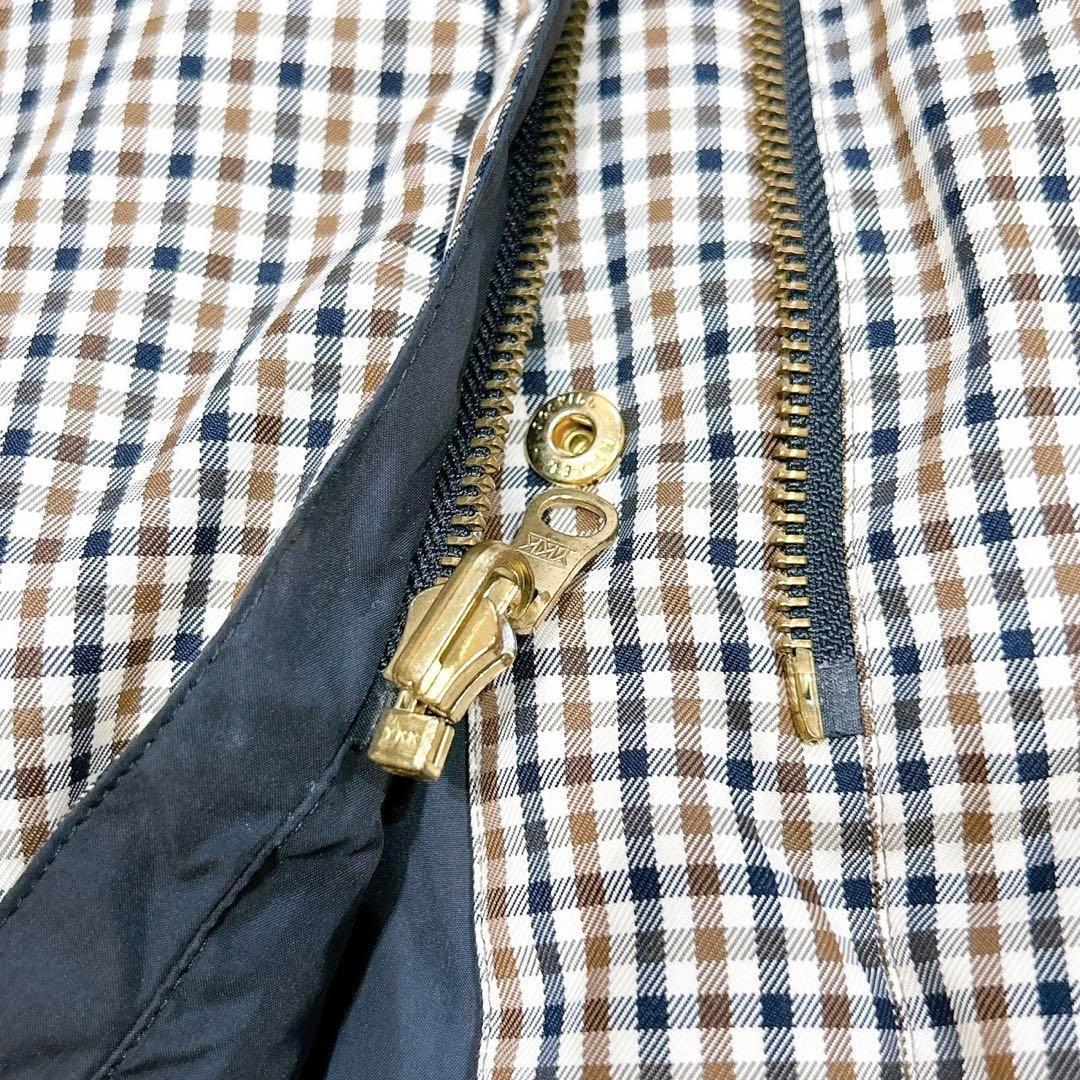 未使用級美品✨　アクアスキュータム　ダウンジャケット　リバーシブル　チェック柄