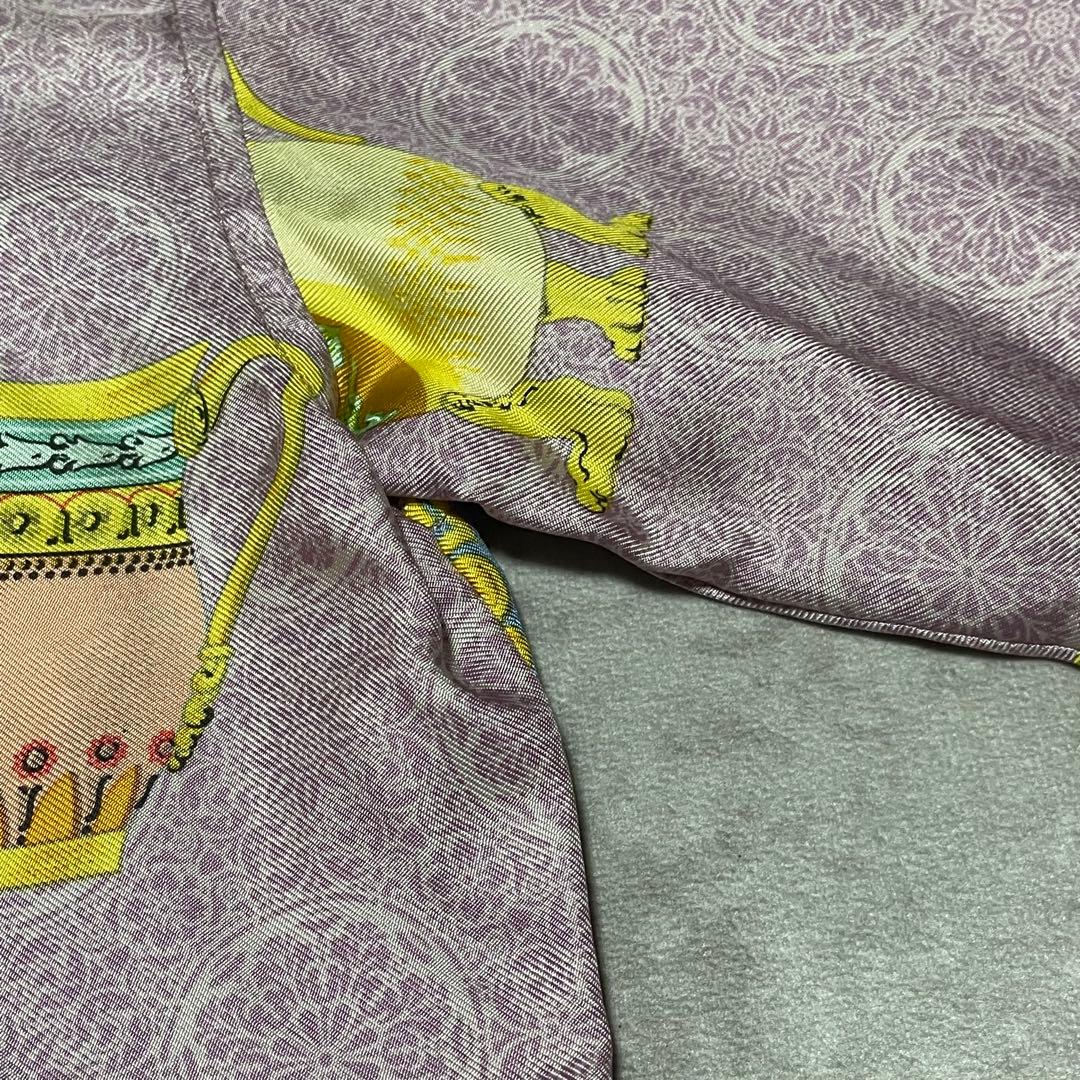 希少　グッチ　GUCCI （40） マグカップ柄シャツ　総柄　シルク100%