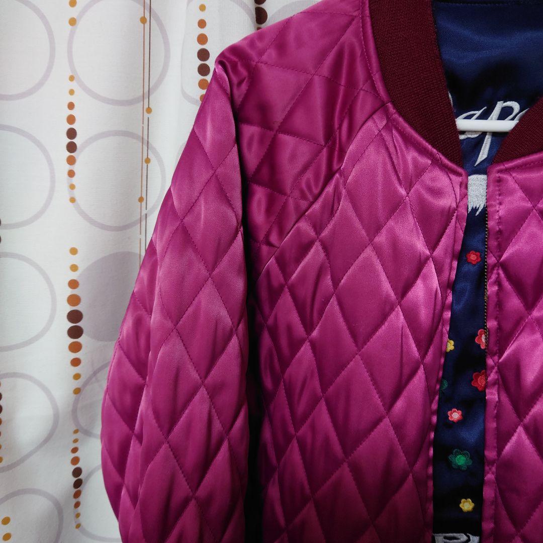 パンクドランカーズ PDS×くっきー スカジャン ネイビー エンジ Lサイズ