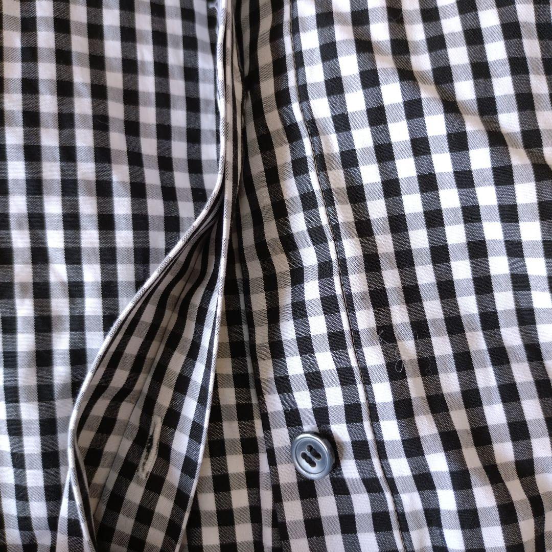 ヨリ Yori ギャザースリーブ ギンガムチェックブラウス ボウタイ リボン