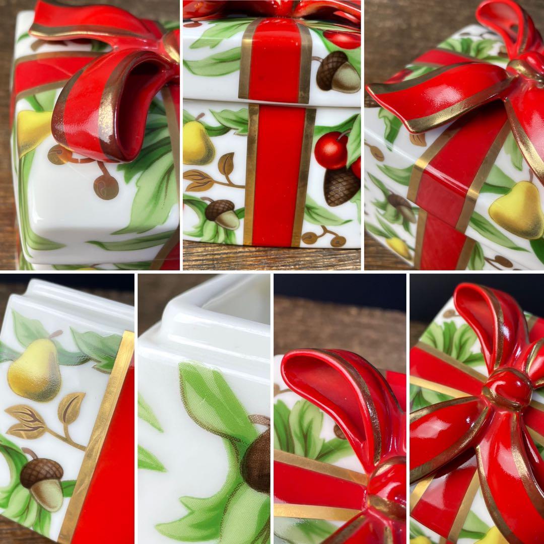 美品 Tiffany&Co. ティファニー ホリデー 陶器製 小物入れ E.-3