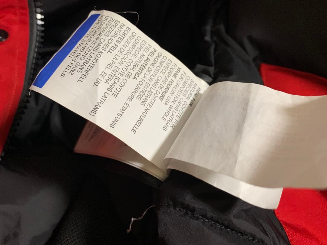   カナダグースダウンジャケット L/G レッド タグ有り