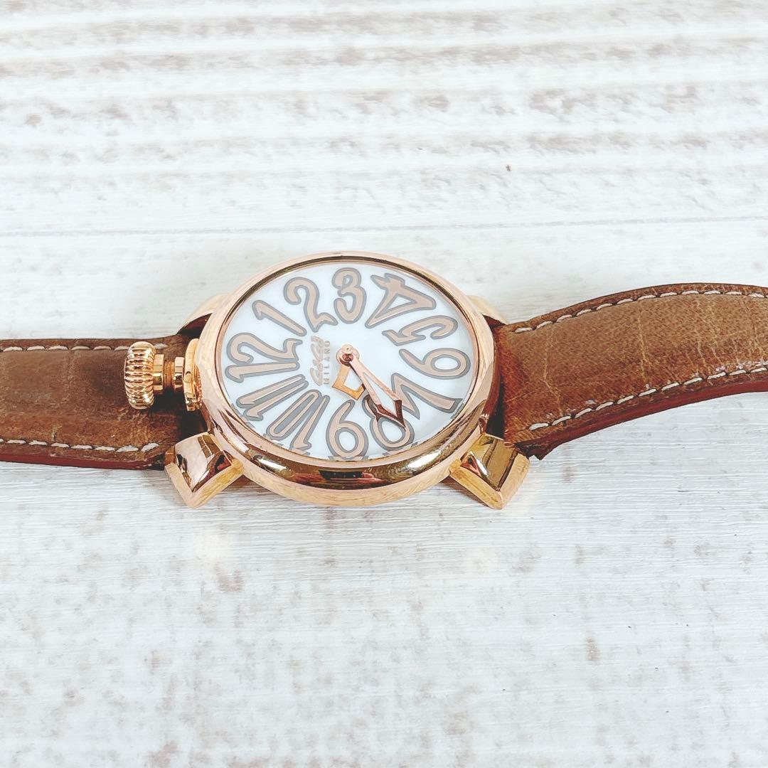 【美品】 ガガミラノ メンズ 腕時計 クォーツ マヌアーレ マニュアーレ 稼働