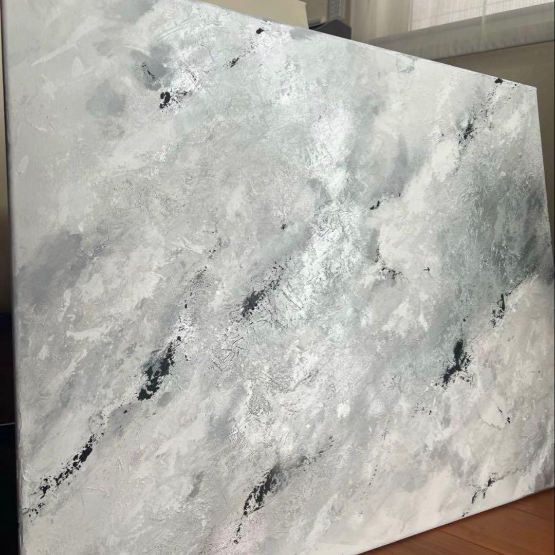 大型アート　アート　モダン　クラシック　ホワイト　シルバー　グレー　ブラック