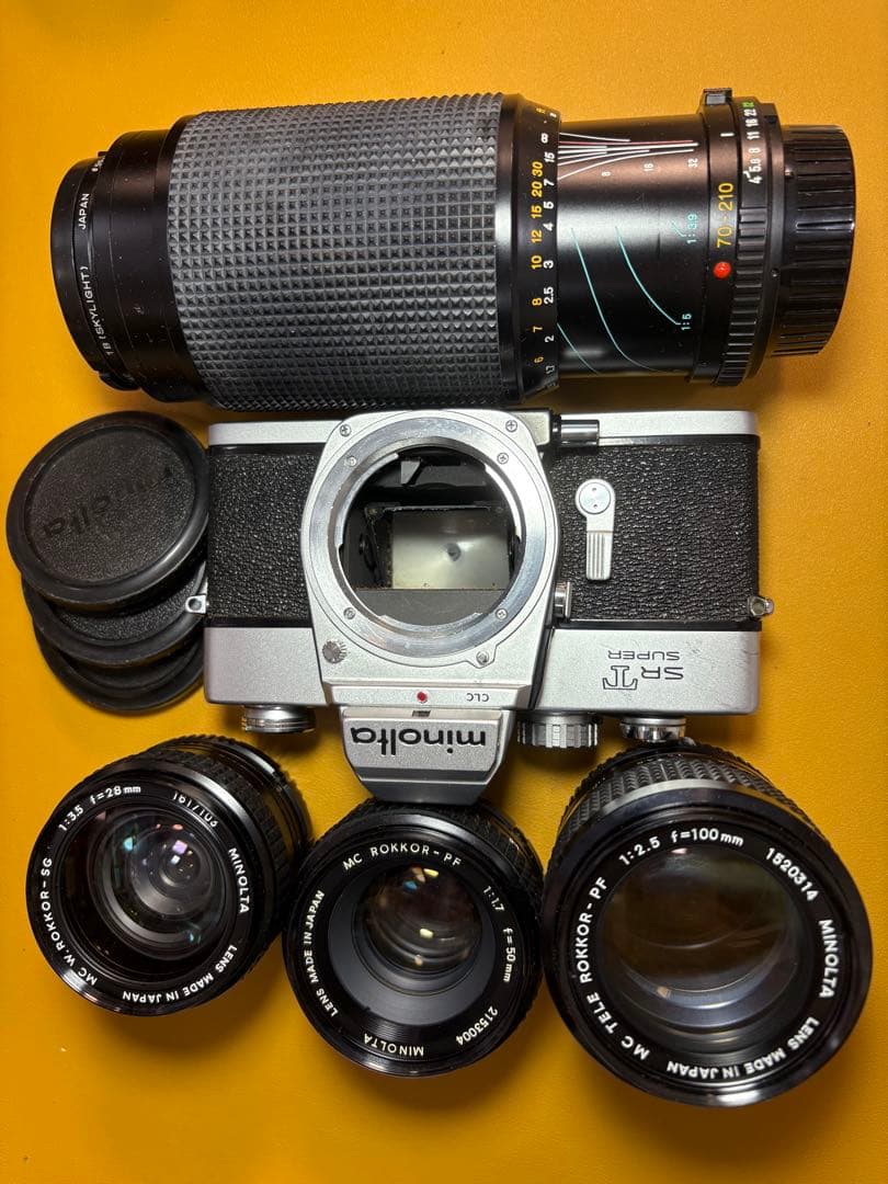 Minolta SRT Super 100mmF2.5 28mmF3.5四レンズ